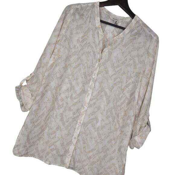 Zozo Women's Silk Blend Top Sz Medium Lightweight Old Money Quiet Luxury Coastal - Picture 1 of 16
